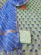 Pastel color Kota doriya Suit with lehariya Dupatta
