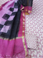 Pastel color  cotton suit with designer kota dupatta