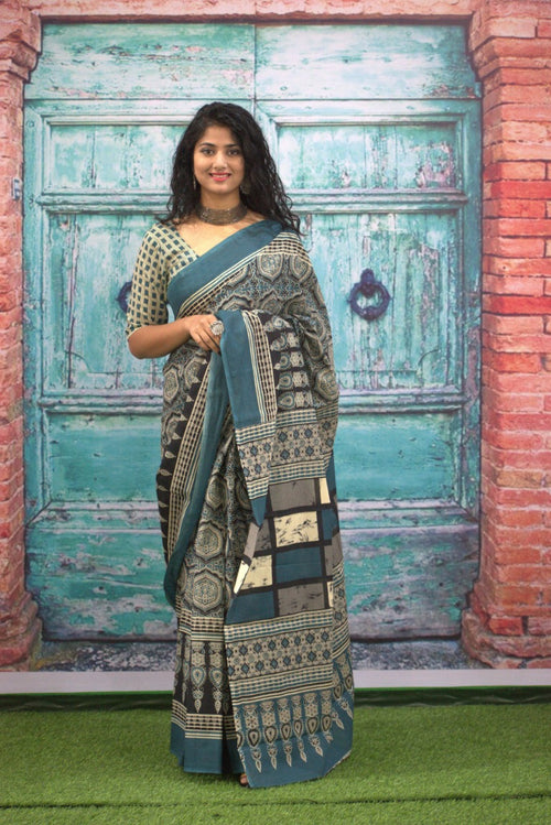 Pastel color mulmul cotton saree - Aaditri fab