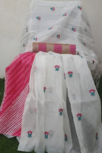 Beautiful Tissue Linen Saree With Two Blouse