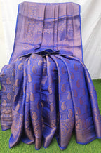 Purple color banarsi silk saree